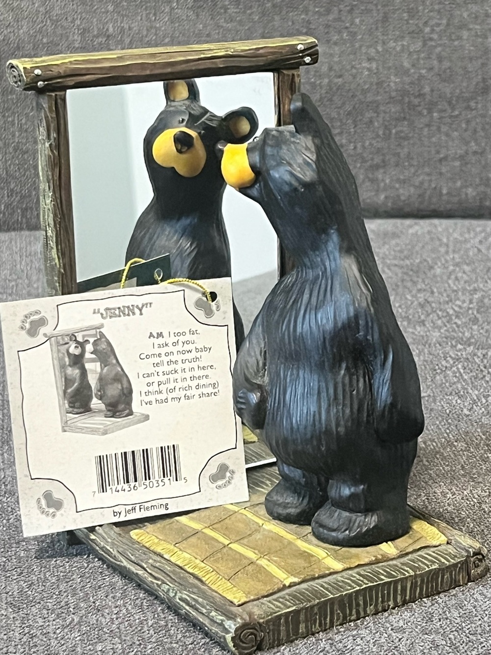 Big Sky Carvers Bearfoots Bears Jenny Mirror Figurine Jeff Fleming ID Hangtag